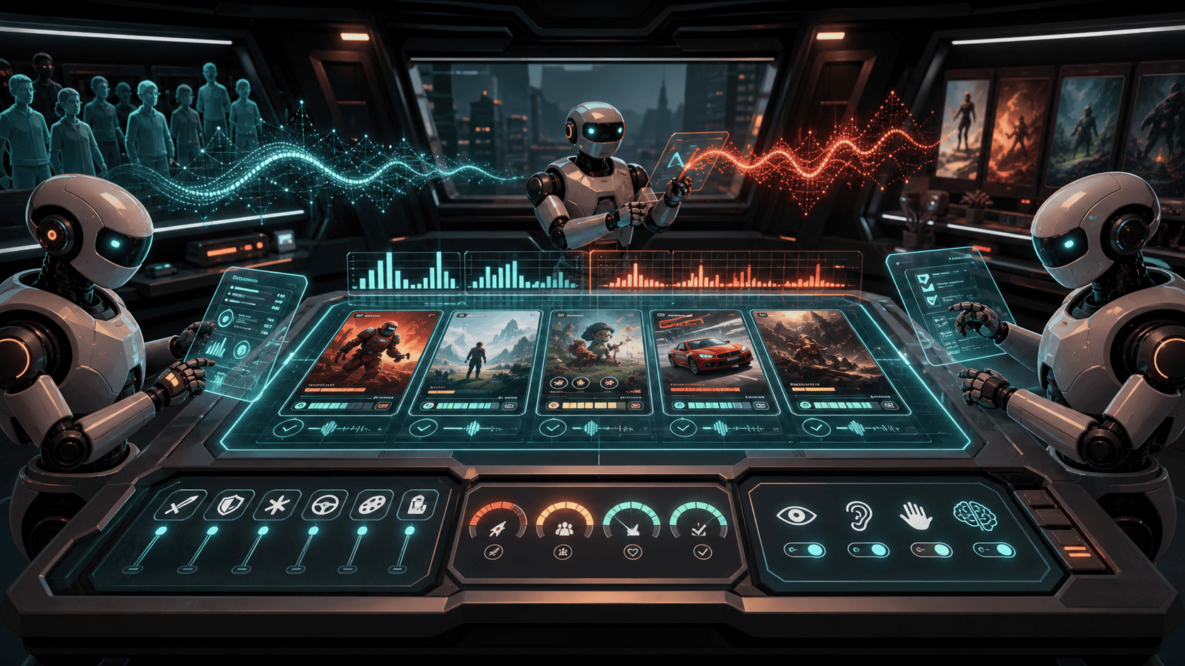 Laboratorio futuristico di valutazione giochi